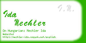 ida mechler business card